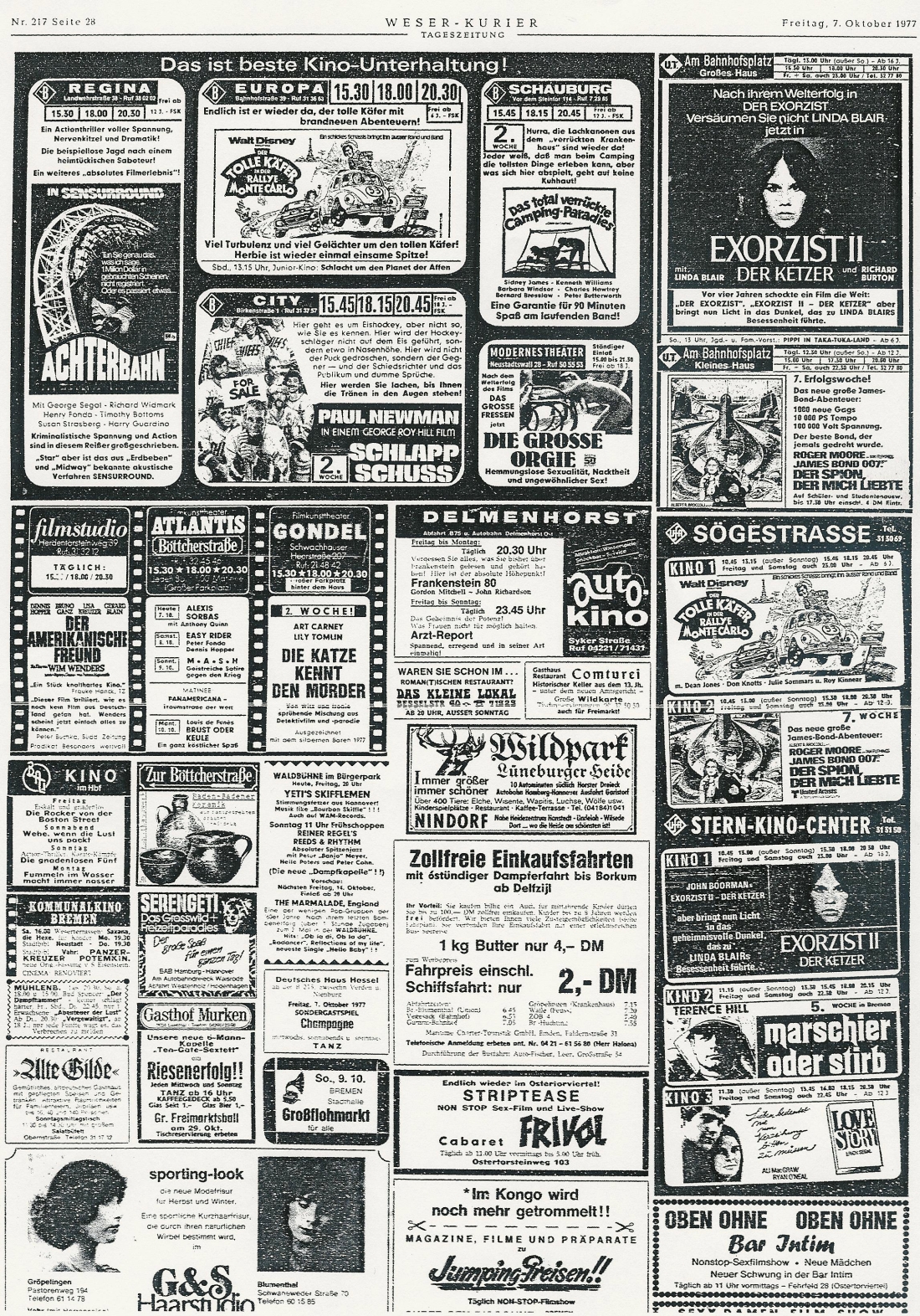 Zeitungswerbung 1977